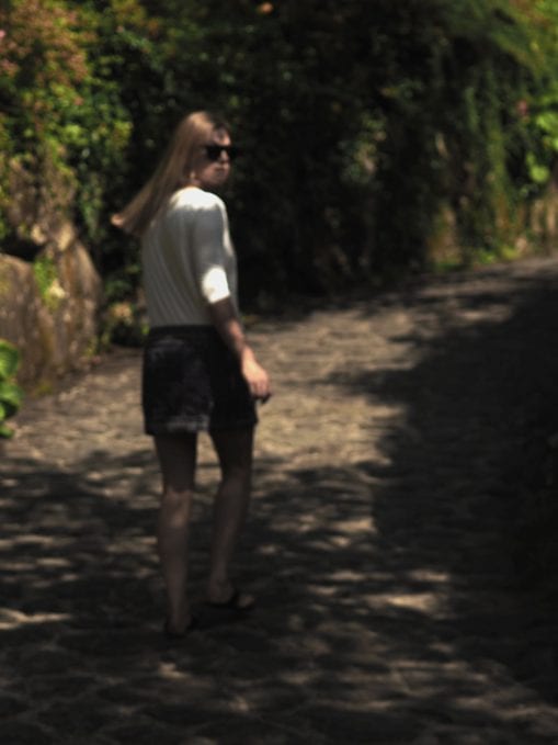 Style&Minimalism | It's Personal + Travel | Lucca | Wearing Splendid White Top, Isabel Marant Wrap Skirt, Retrosuperfuture Flat Top Sunglasses, ATP Atelier Rosa Sandals