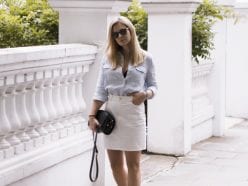 The White Company Linen Shirt, & Other Stories Denim Skirt & Bass Weejuns