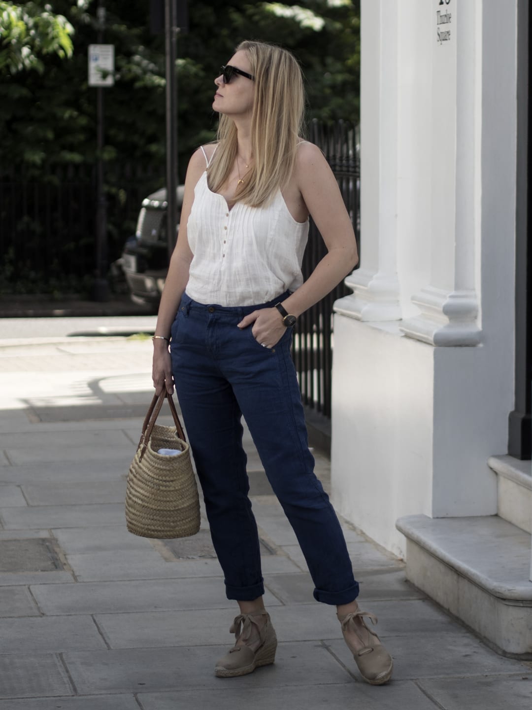 Wrap London Camisole & Linen Trousers