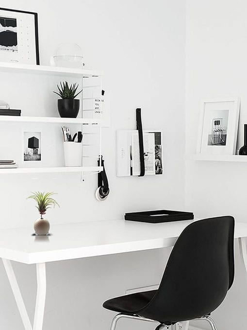 Scandinavian Minimalist Home Office Study UK