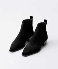 Aeyde Bea Black Suede Ankle Boots