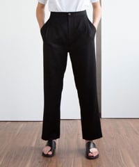GAIA Stan Wool Pleated Trousers Black