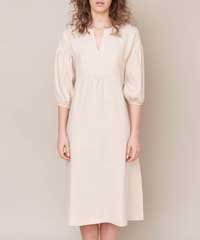 Beaumont Organic Andreia-May Linen Dress In Bone