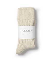 Tom Lane Cream Alpaca Bed Socks