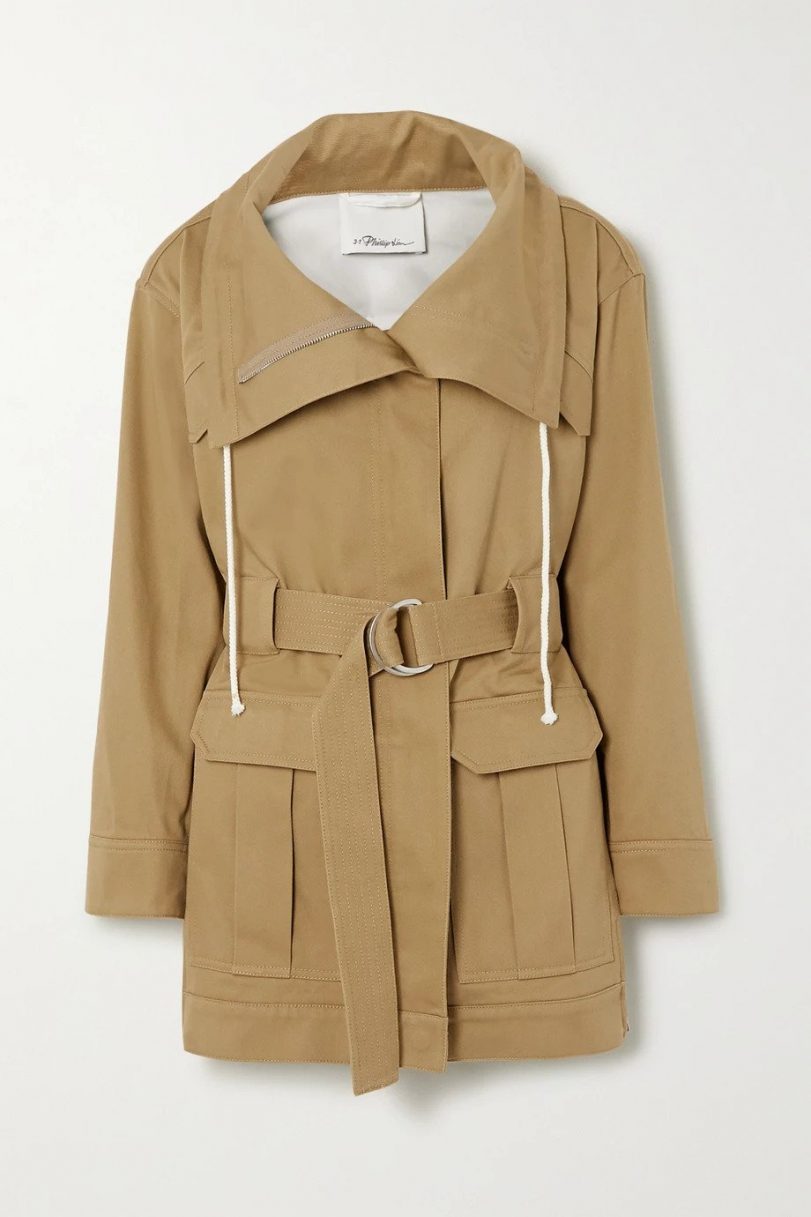 3.1 PHILLIP LIM + Space for Giants belted organic cotton-twill jacket